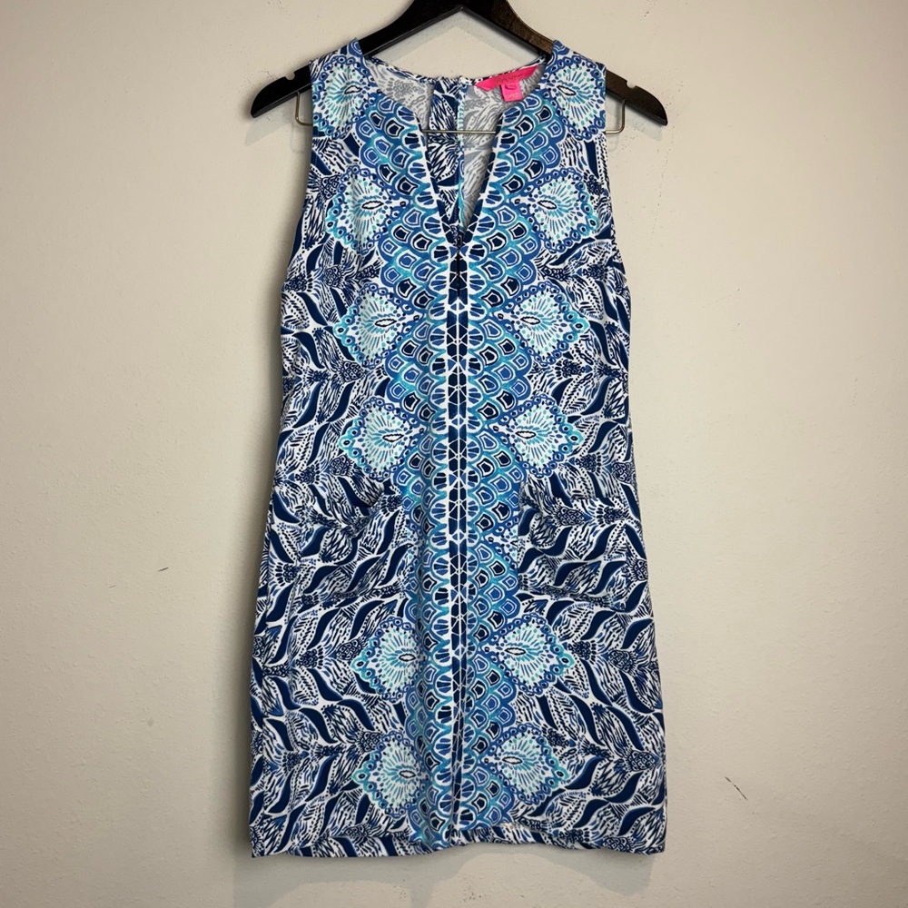 Lilly Pulitzer Size 0 Kelby Stretch Shift Dress Mermaids Tail